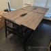 Set of 4 Steelcase Bivi Walnut Benching System Tables 48" x 24"